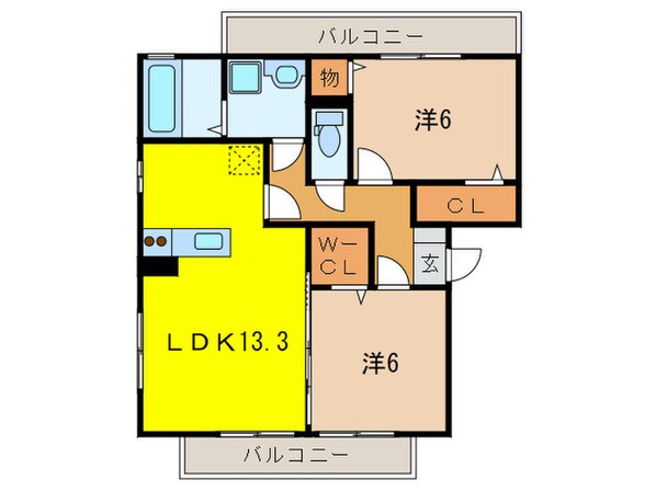 グランドアトリオ神戸西Ａ棟の物件間取画像